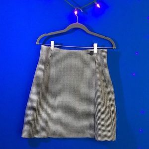 Saks Fifth Avenue Houndstooth Circle Wrap Skirt 🌒